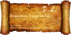 Domonkos Levendula névjegykártya